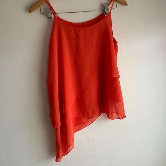 Y2K Orange Ruffle Layer Top - Picture 4 of 6